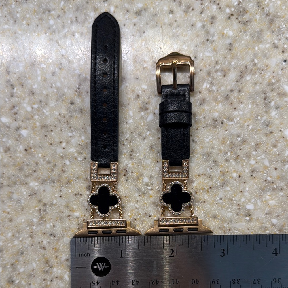 Elegant Black and Gold Women's Watch Strap